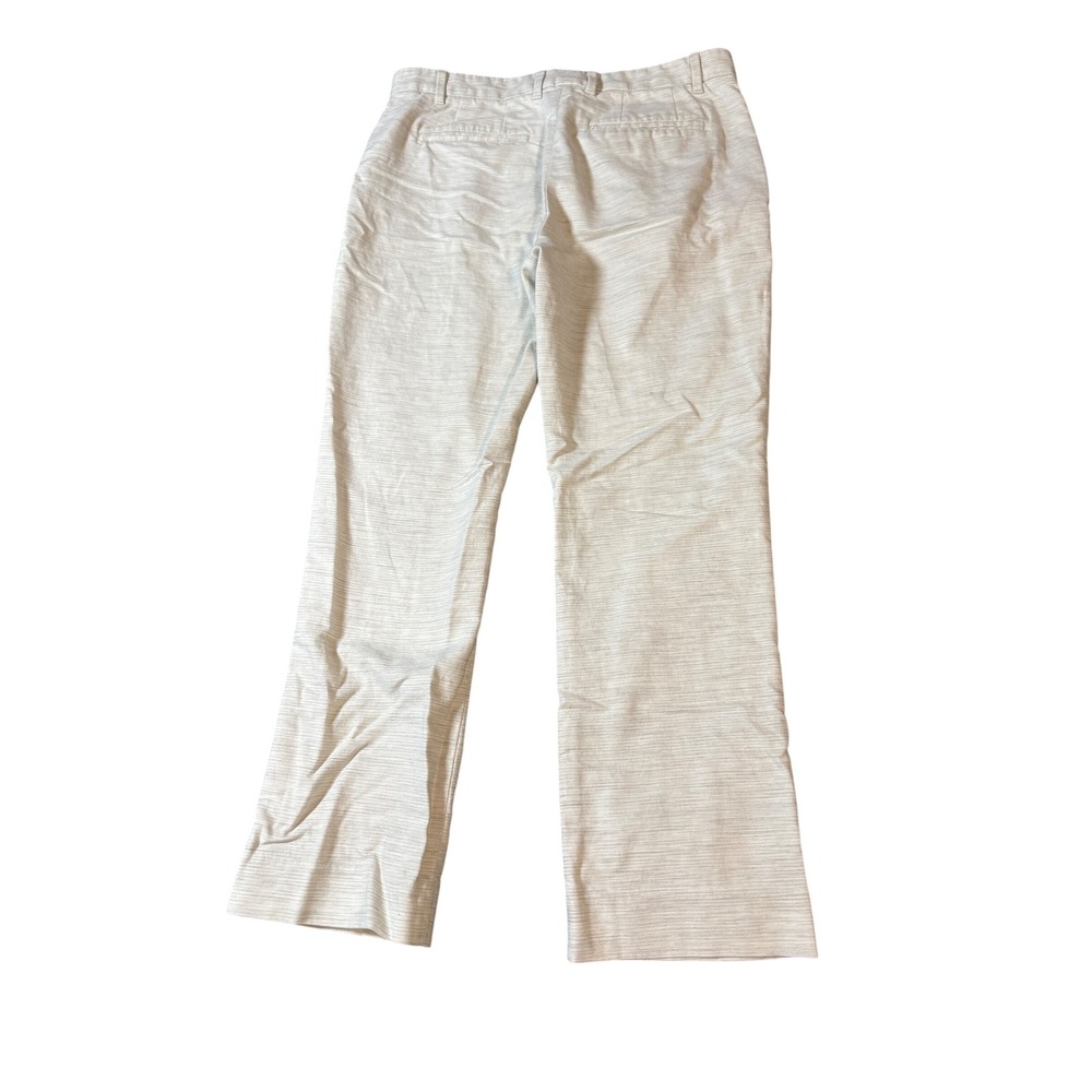 Gap Perfect Trousers Capri‎ Cropped Pants Size 4R Cream Gray Pockets Flat Front - Picture 8 of 8